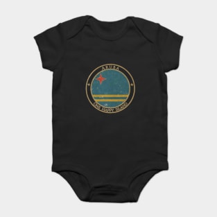 Vintage Aruba USA North America United States Flag Baby Bodysuit